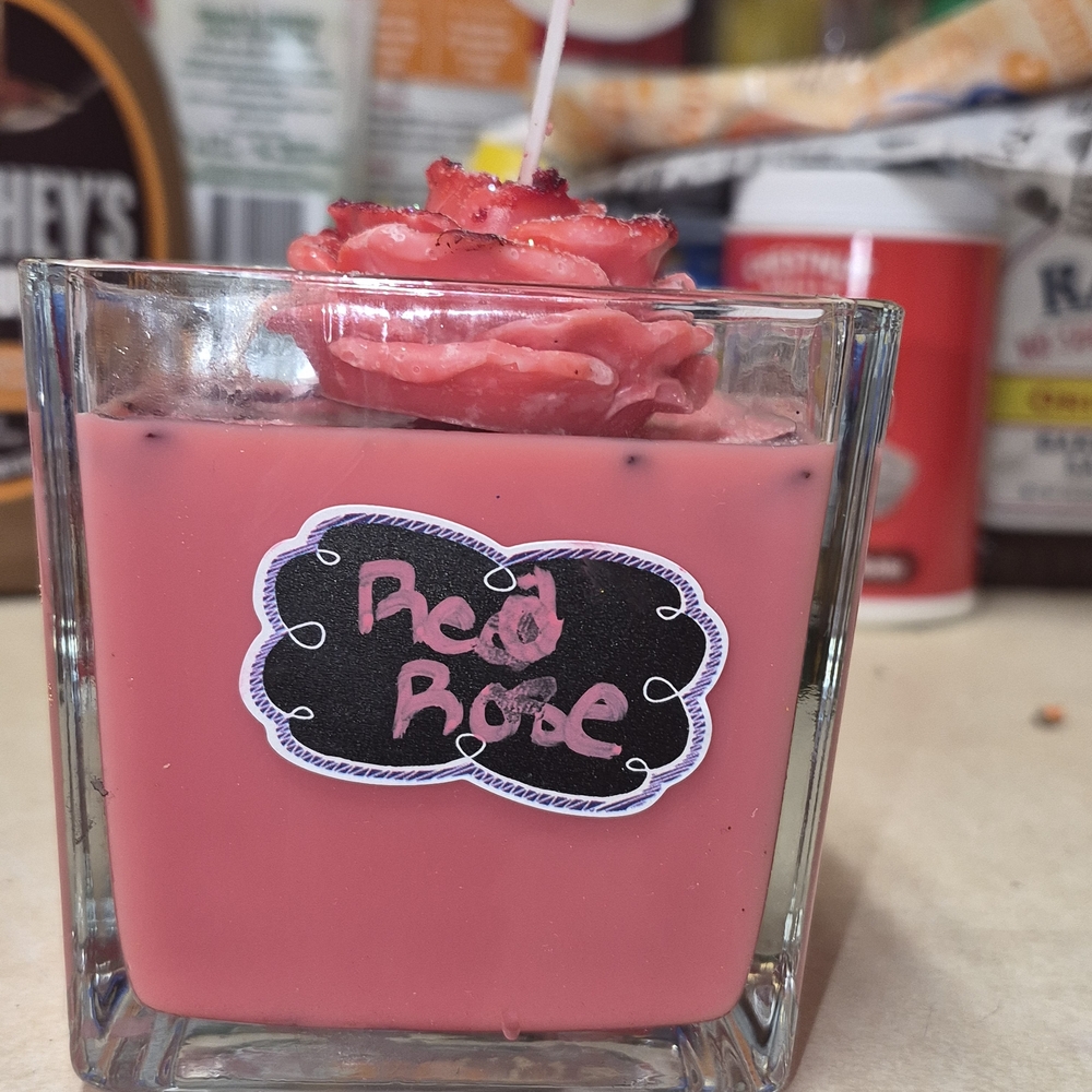 Red Rose Scented Candle